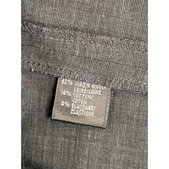 Lafayette 148 Pants Women 8 Regular Hi Rise Wide Leg Gray Wool Cotton Stretch - Picture 9 of 10